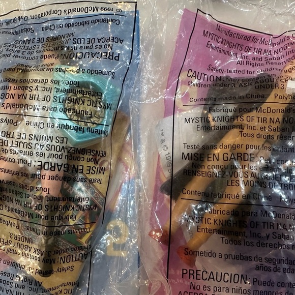 MYSTIC KNIGHTS of Tir Na Nog 1999 McDonald's 6 Happy Meal Toy Figures Vintage - Picture 8 of 8